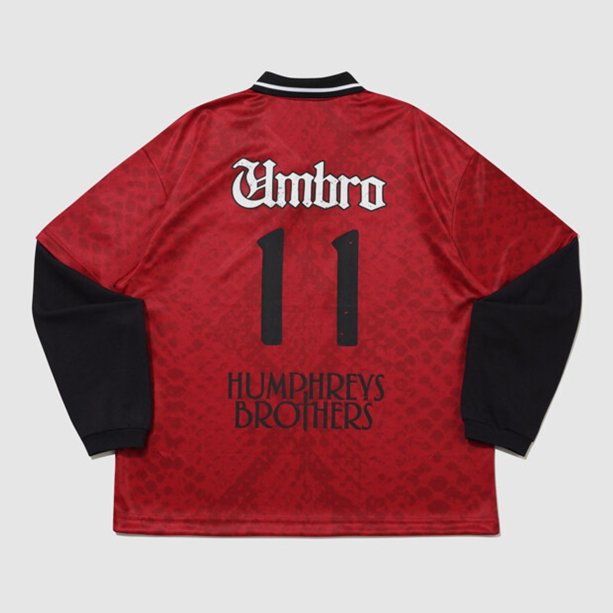 엄브로(UMBRO) DISTRICT11 레이어드 긴팔 패턴 풋볼 저지 레드 UR321CRJ99