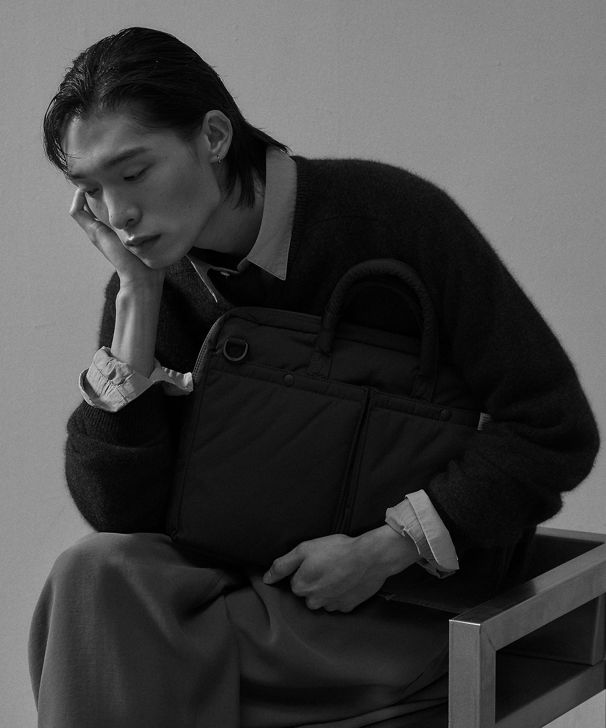 스위치(SWEETCH) CITY BOYS SLIM BRIEFCASE 001 Graphite
