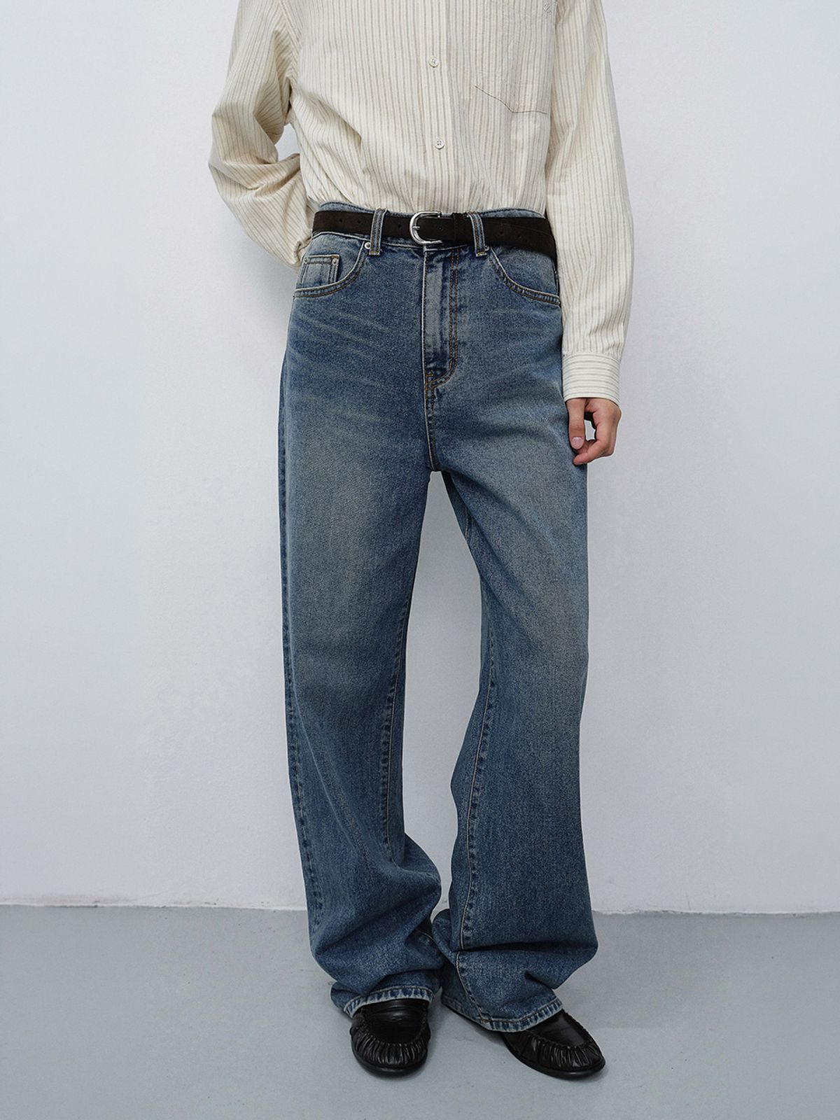 던스트(DUNST) WIDE JEANS_UDPA6C209_CLASSIC BLUE