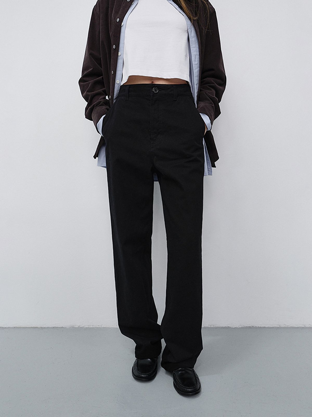 던스트(DUNST) STRAIGHT CHINO SLACKS_UDPA6C201_BLACK