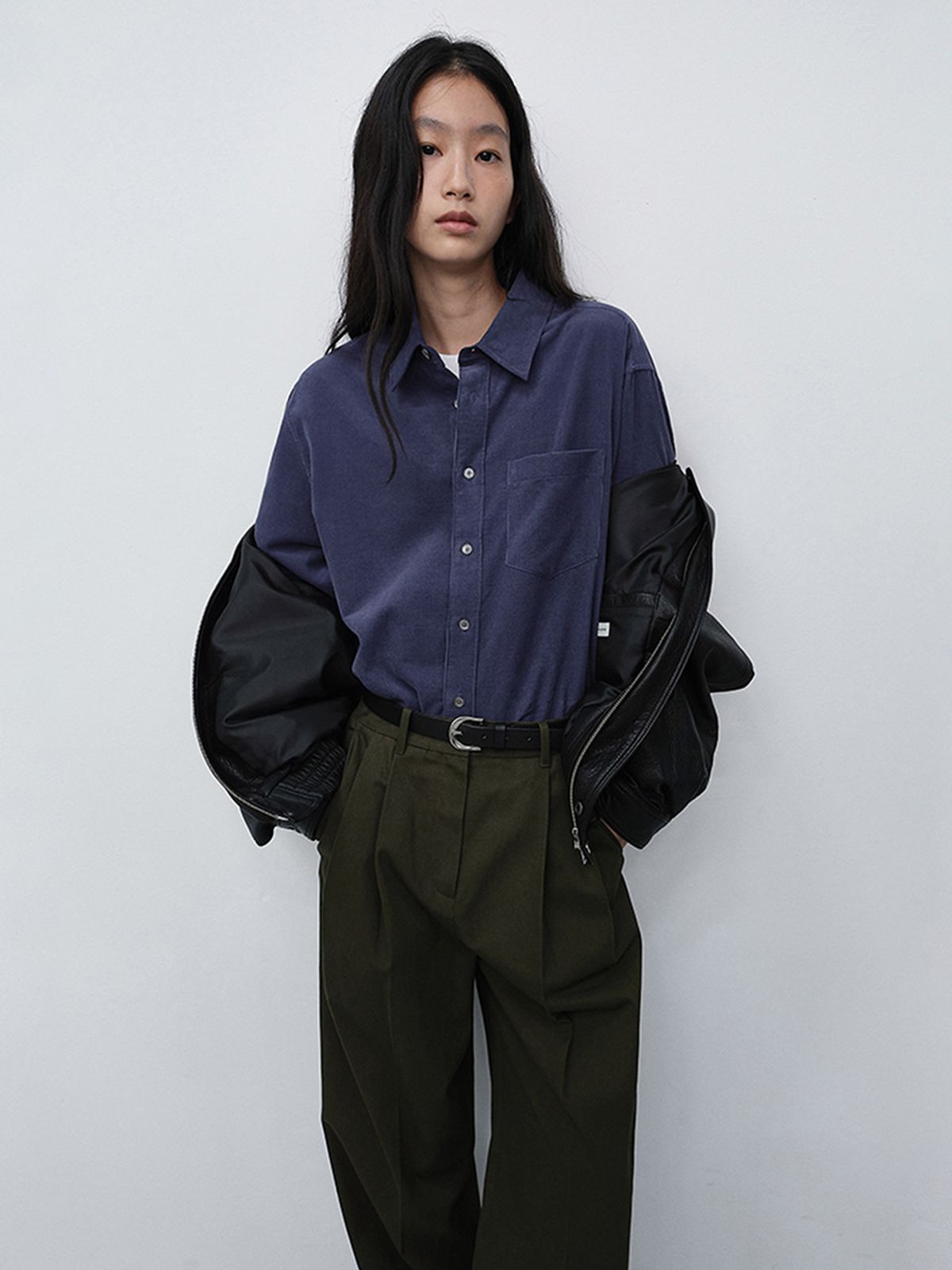 던스트(DUNST) UNISEX CORDUROY SHIRT_UDSH6C106_WASHED BLUE