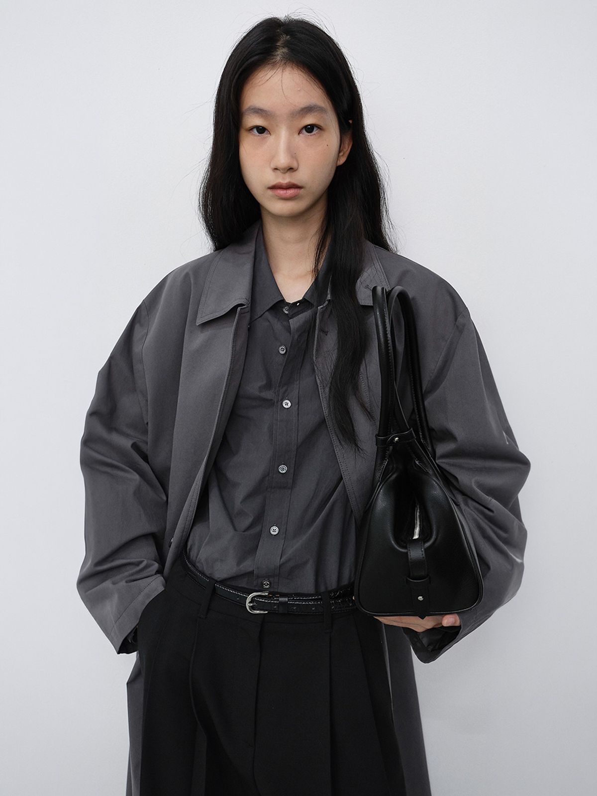던스트(DUNST) UNISEX REFINED MAC COAT_UDTR6C102_ASH GREY