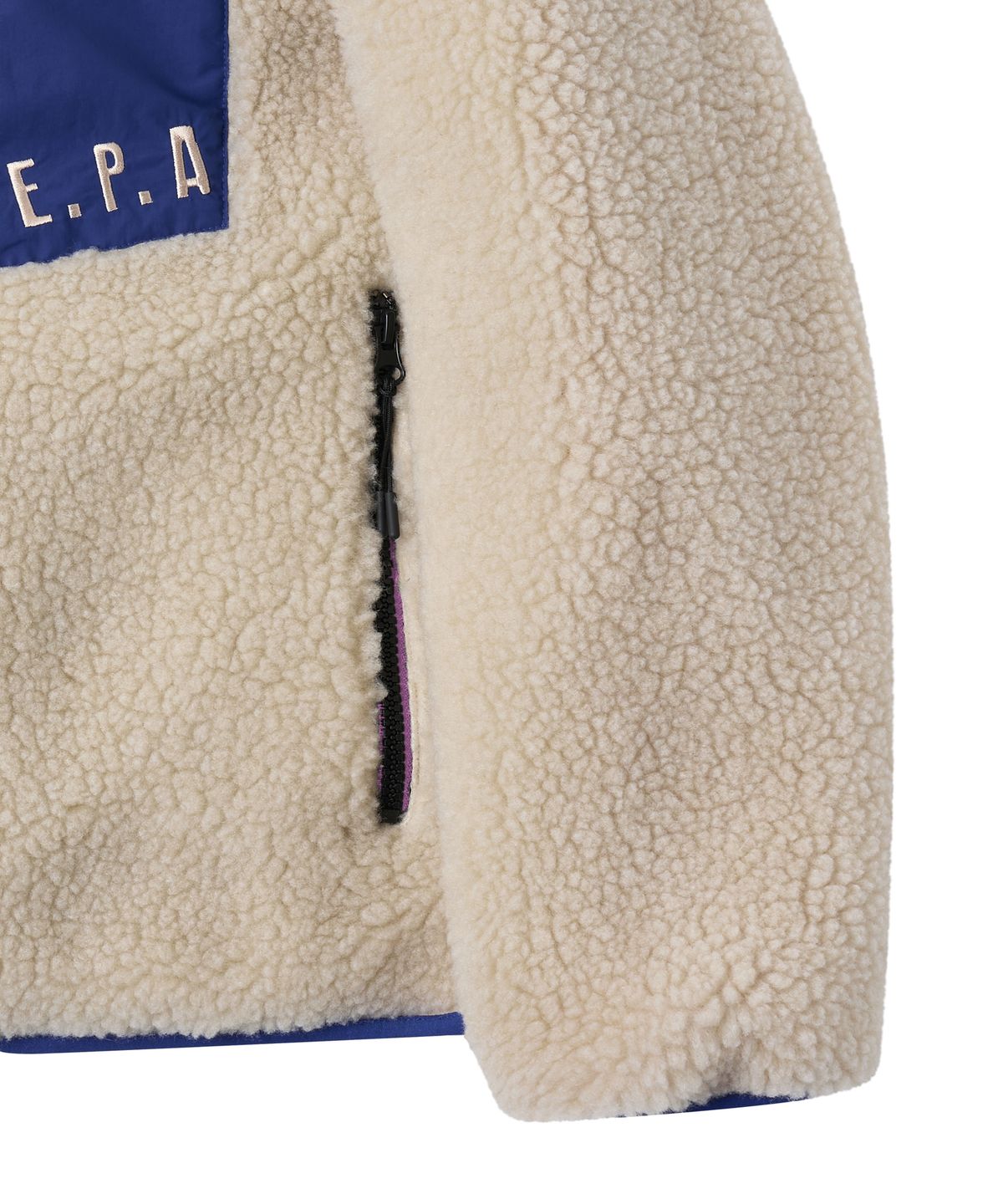 아모우(AMOU) AMOU Sherpa Fleece Zip-Up CREAM