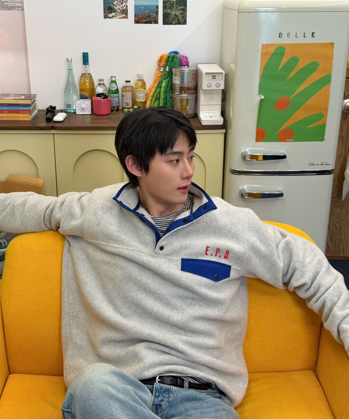 아모우(AMOU) AMOU Polar Fleece Anorak CREAM