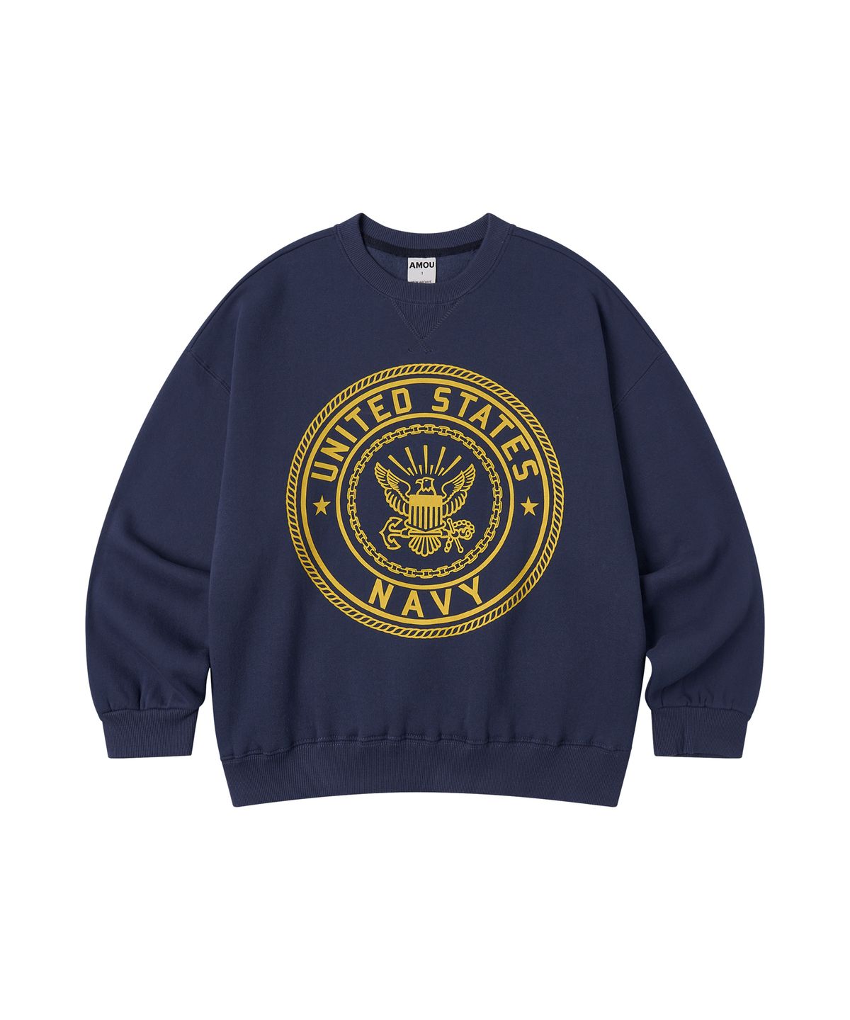 아모우(AMOU) [기모] US NAVY Sweat Shirts BLUE