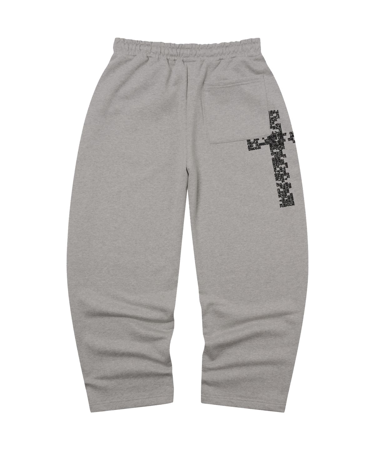아모우(AMOU) [기모] BIG Cross One Tuck Sweat pants GRAY