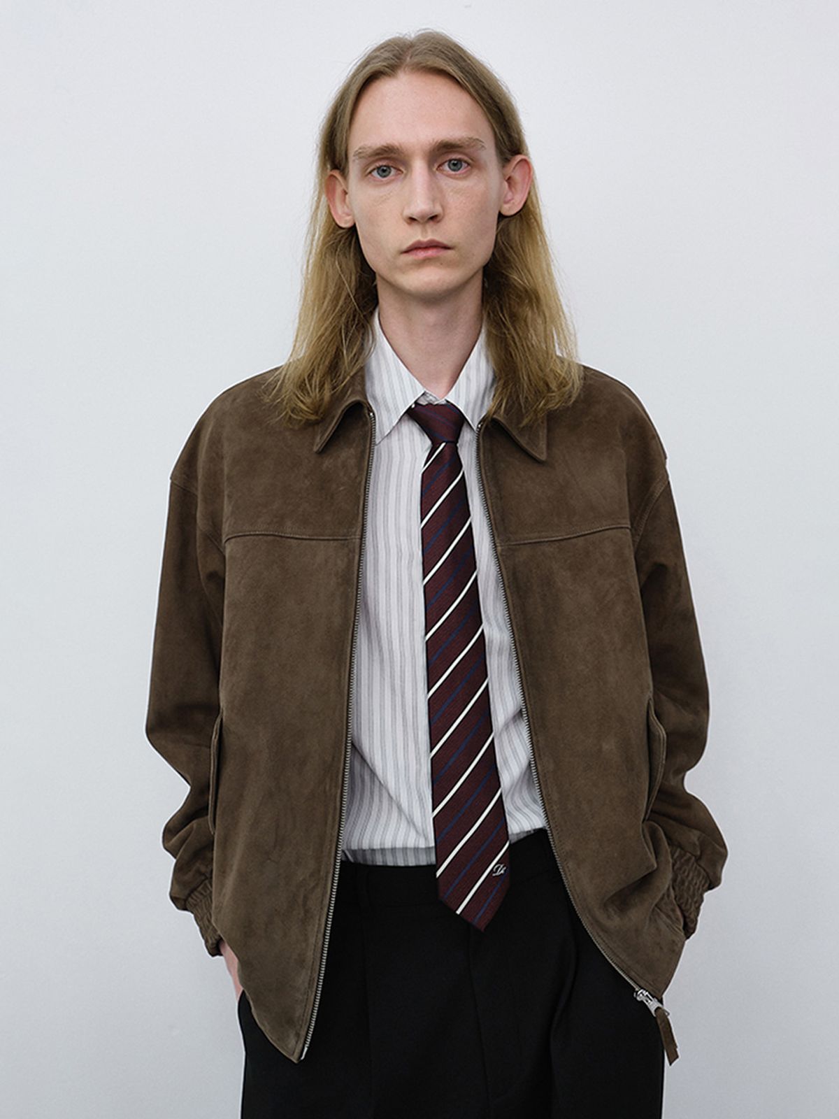 던스트 포 맨(DUNST FOR MEN) UNISEX REFINED SUEDE BLOUSON_UDJU6C101_TAUPE SUEDE