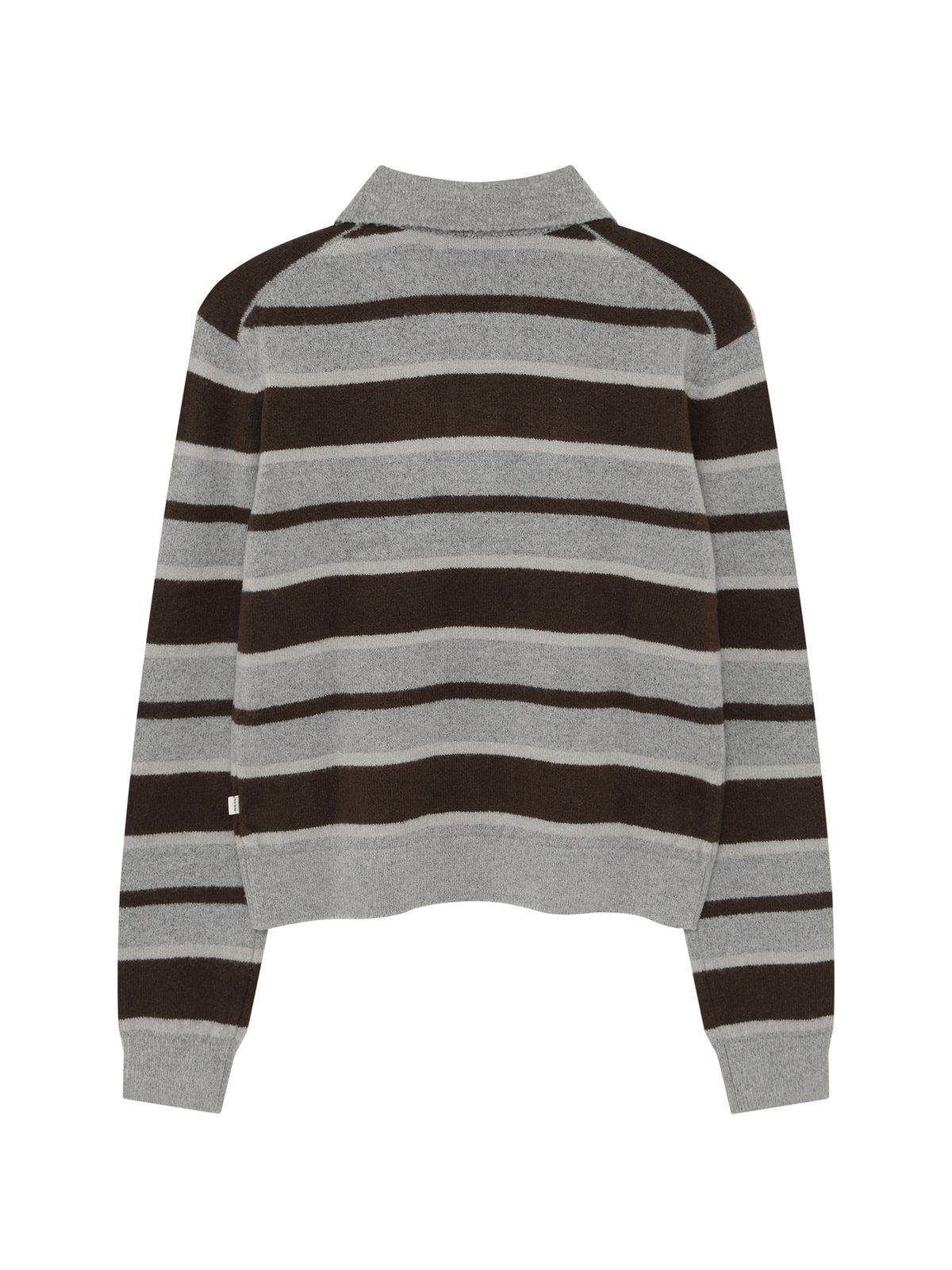 노르디스크(NORDISK) [비메이트] 스트라이프 카라넥 스웨터 - W_MELANGE DARK GREY OWW26K04ZJ