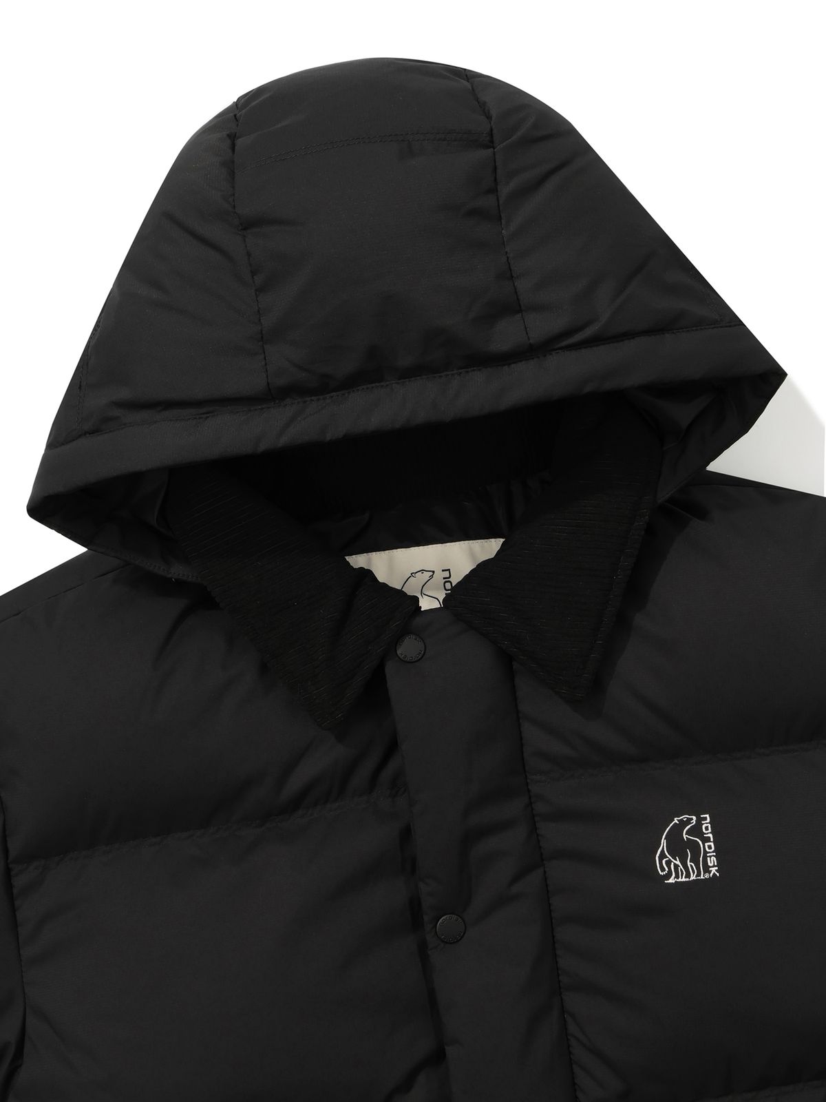 노르디스크(NORDISK) 올보르 DRY 크리스탈다운 후디 점퍼 - M_Black OMW26517Z1
