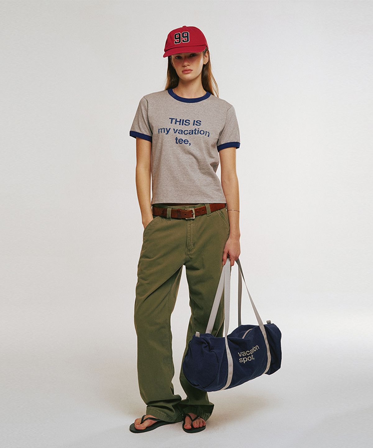 베케이션스팟(VACATIONSPOT) T.I.M Ringer Tee Gray