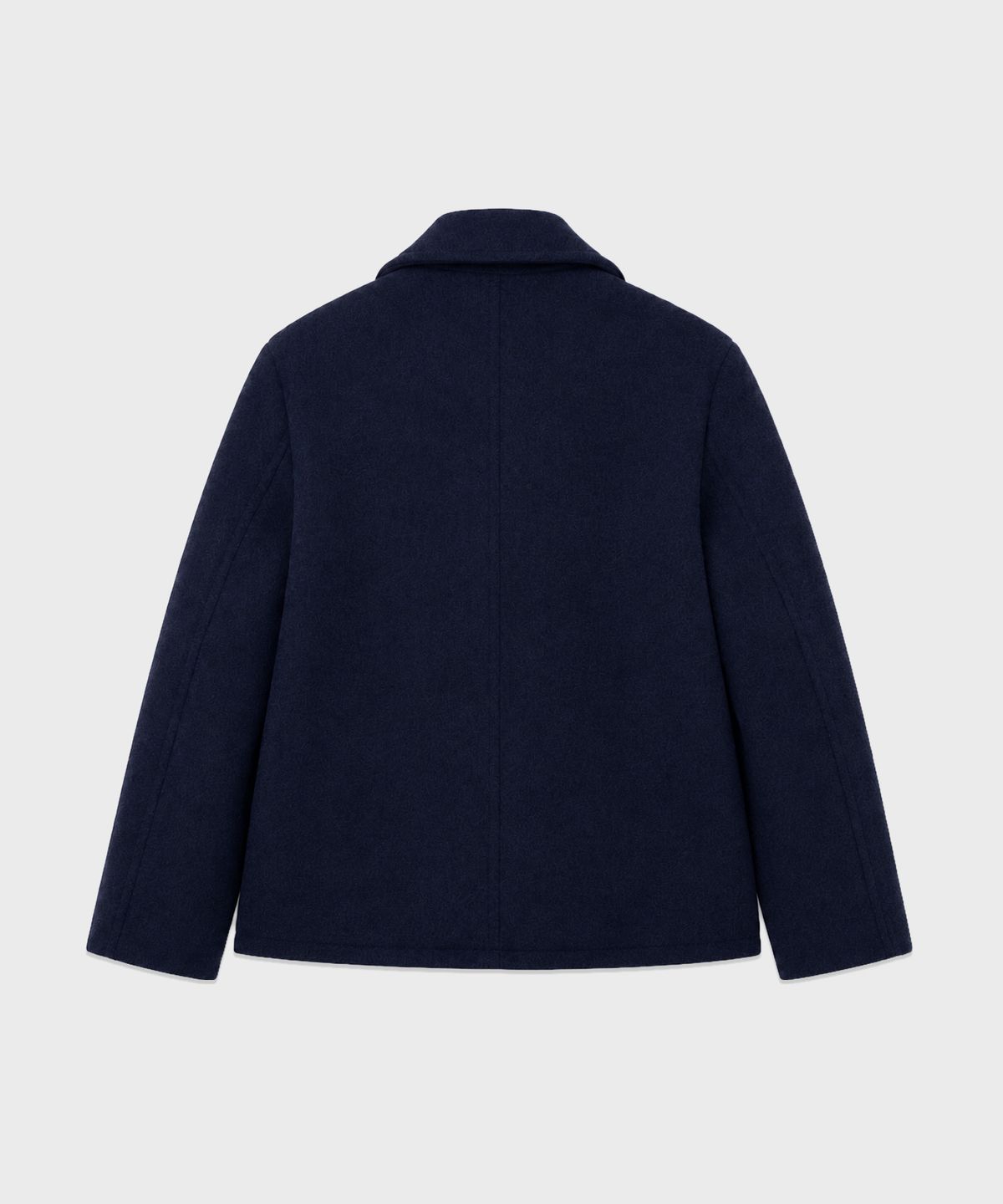 워크온바디오프(WORK ON BODY OFF) 로부르 세미 오버핏 울 피코트 [네이비]