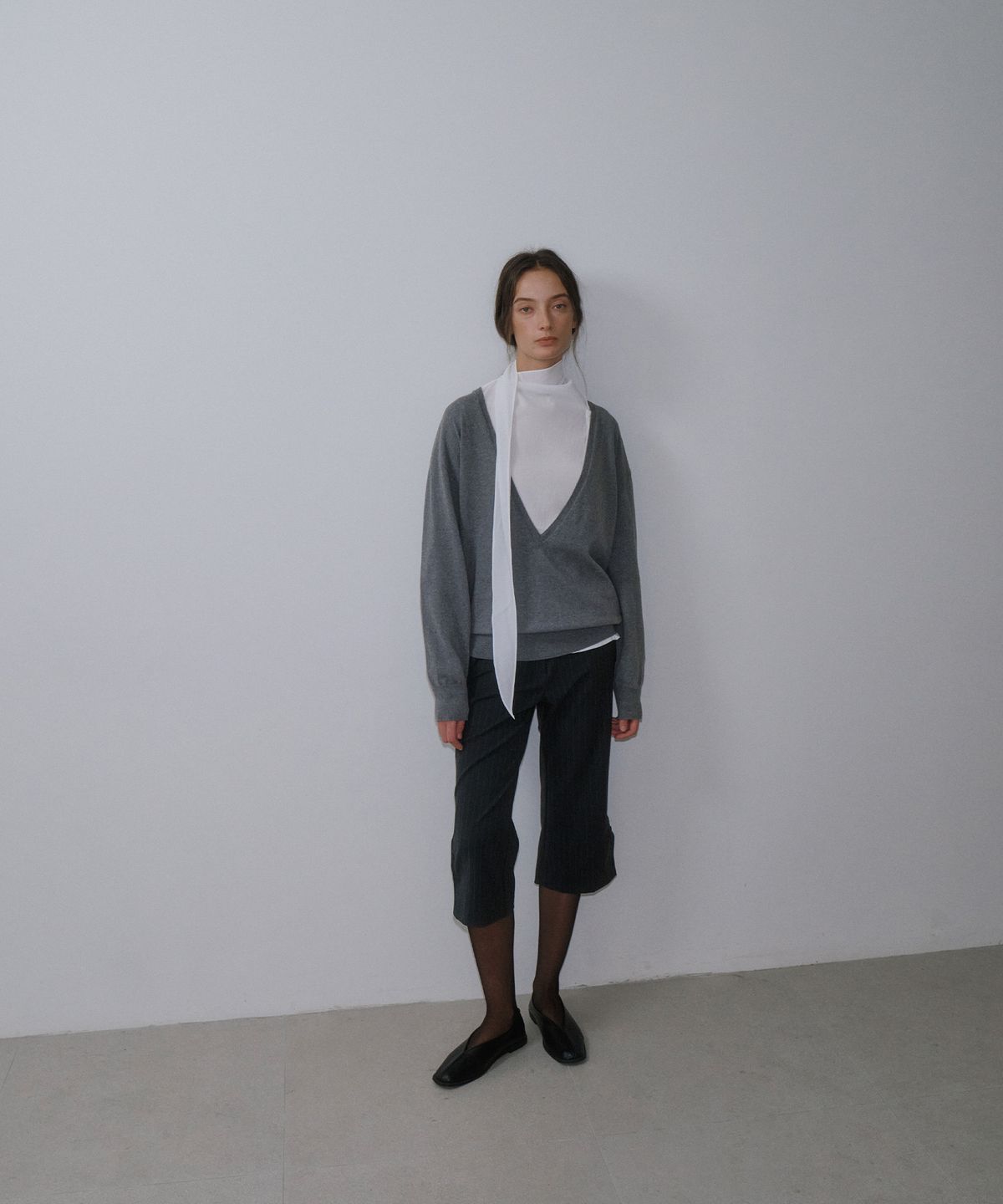 가더(GARDER) Side Button Capri Pants (Stripe)