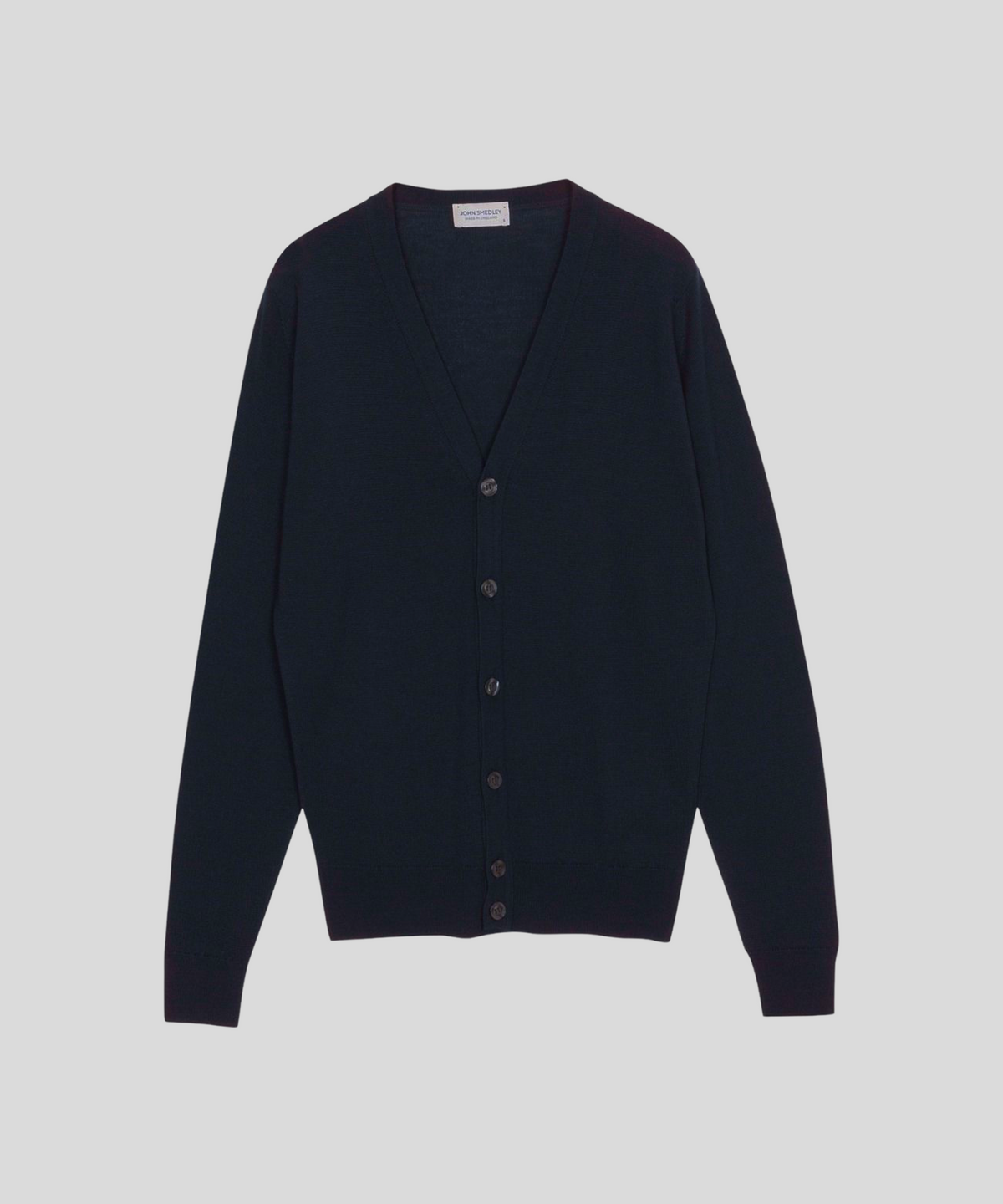 존 스메들리(JOHN SMEDLEY) BURLEY Extra Fine Merino Wool Standard Fit V-Neck Cardigan Core 5 Colors
