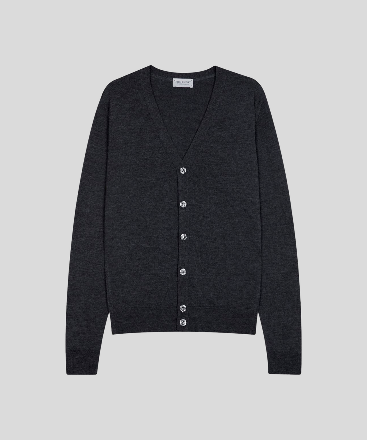 존 스메들리(JOHN SMEDLEY) BURLEY Extra Fine Merino Wool Standard Fit V-Neck Cardigan Core 5 Colors