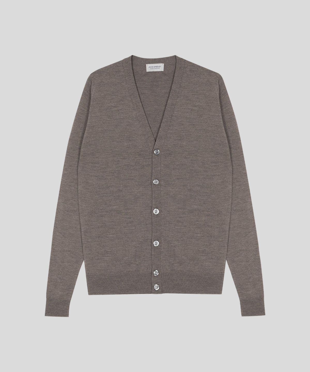 존 스메들리(JOHN SMEDLEY) BURLEY Extra Fine Merino Wool Standard Fit V-Neck Cardigan Core 5 Colors