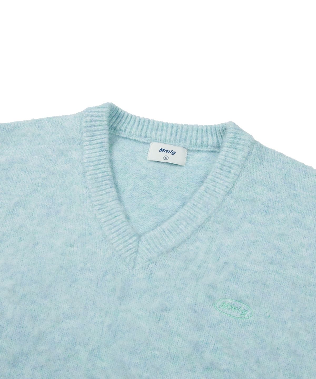 엠엠엘지(MMLG) SUNDAY V-NECK KNIT (SKY BLUE)