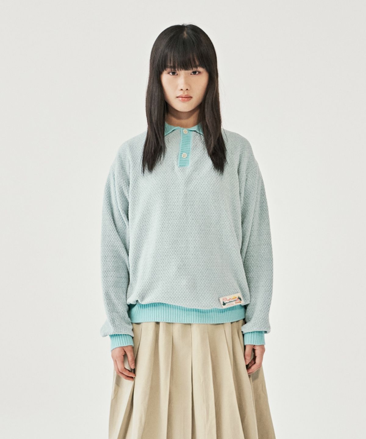 엠엠엘지(MMLG) HALO COLLAR KNIT (GREEN)