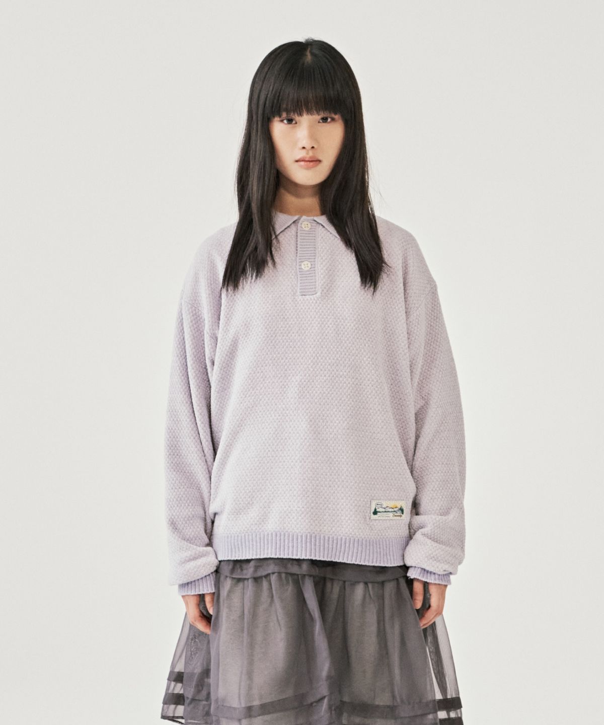 엠엠엘지(MMLG) HALO COLLAR KNIT (PURPLE)
