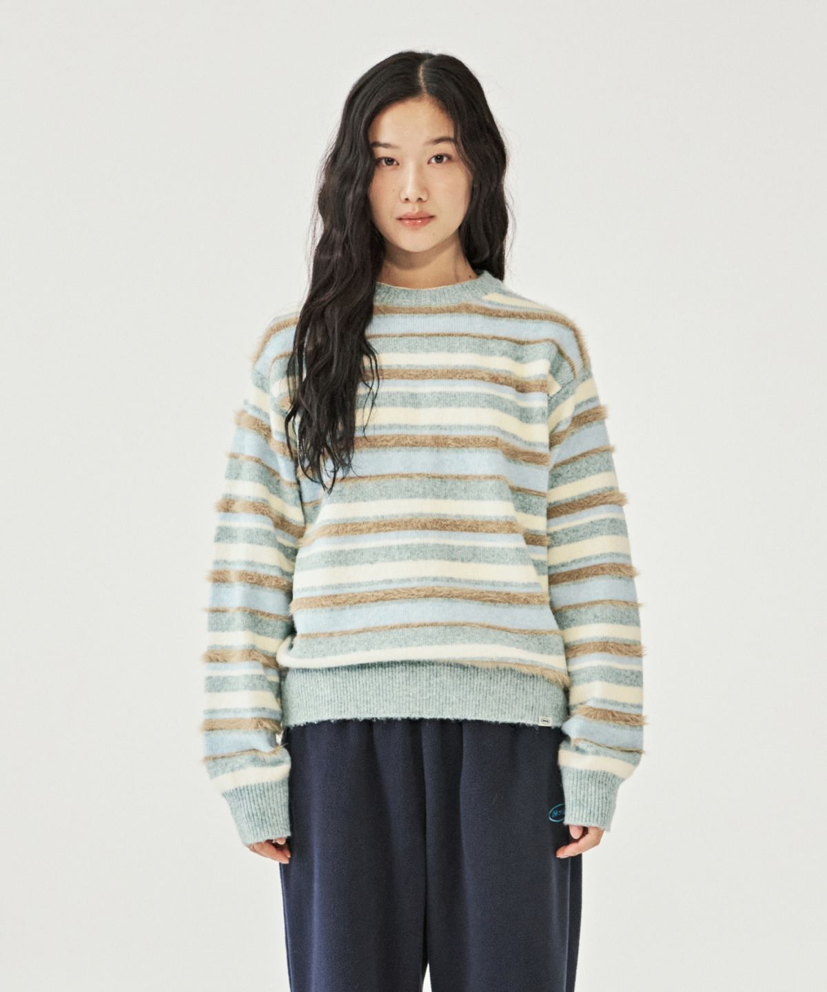 엠엠엘지(MMLG) PALETTE STRIPE KNIT (GREEN)