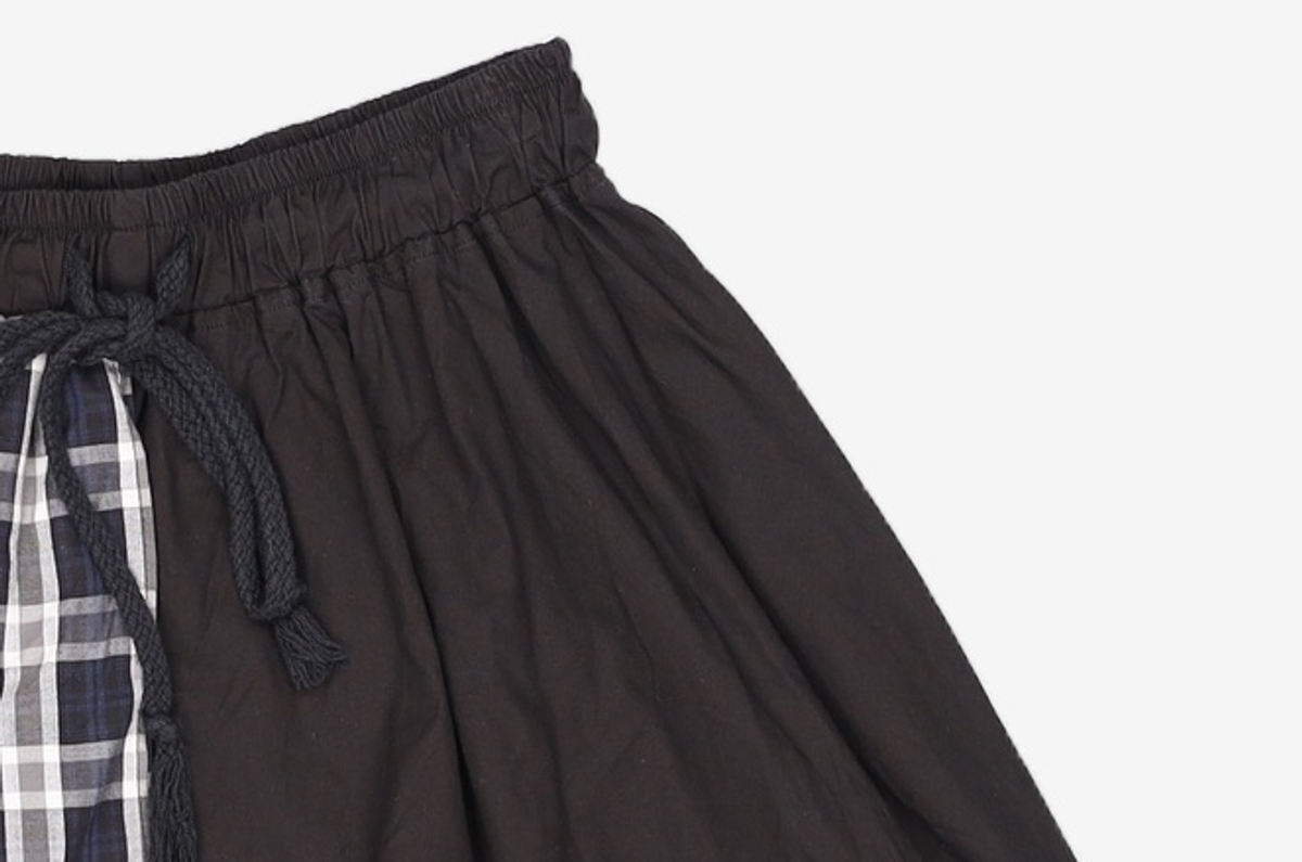 오헤시오(OHESHIO) CANCAN COLORED SKIRT, BLACK CHECK FREE