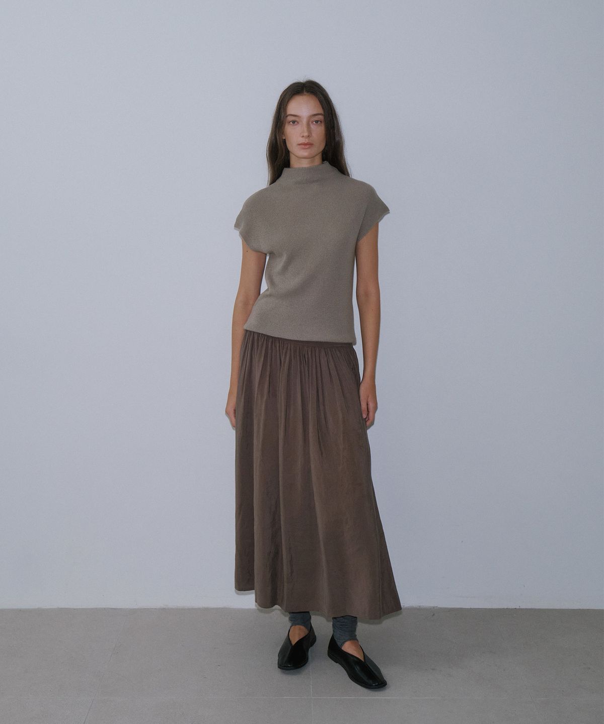 가더(GARDER) Oad Long Skirt (Brown)