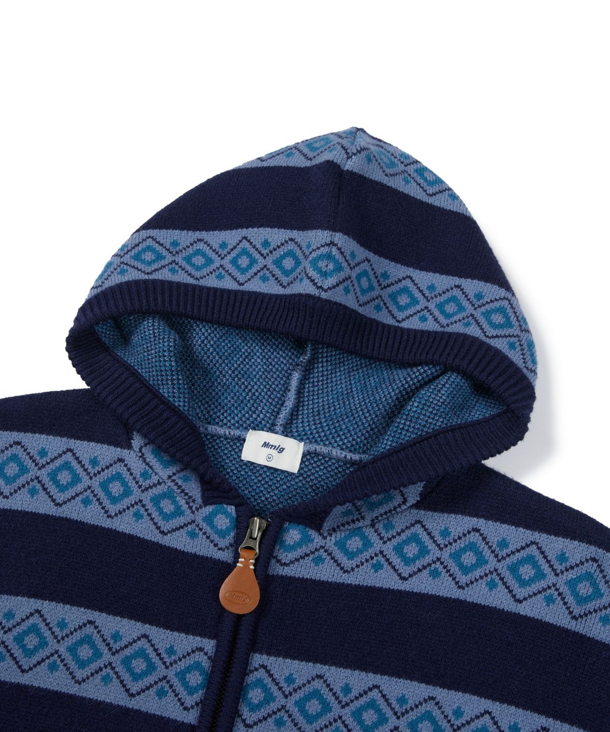 엠엠엘지(MMLG) ALPINE KNIT HOOD ZIPUP (NAVY)