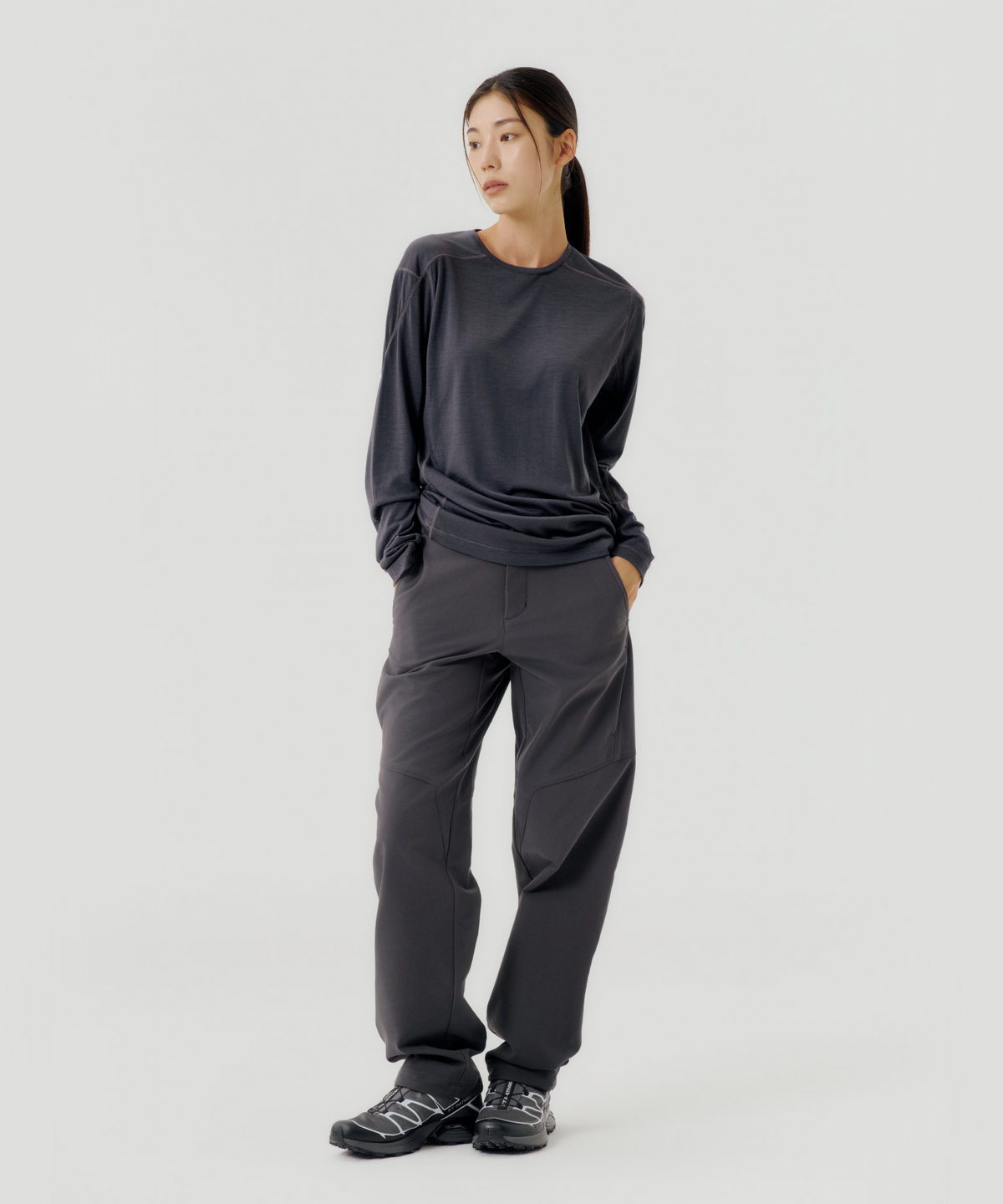 어반사이드 어패럴(URBANSIDE APPAREL) 메리노 울 롱슬리브 티셔츠