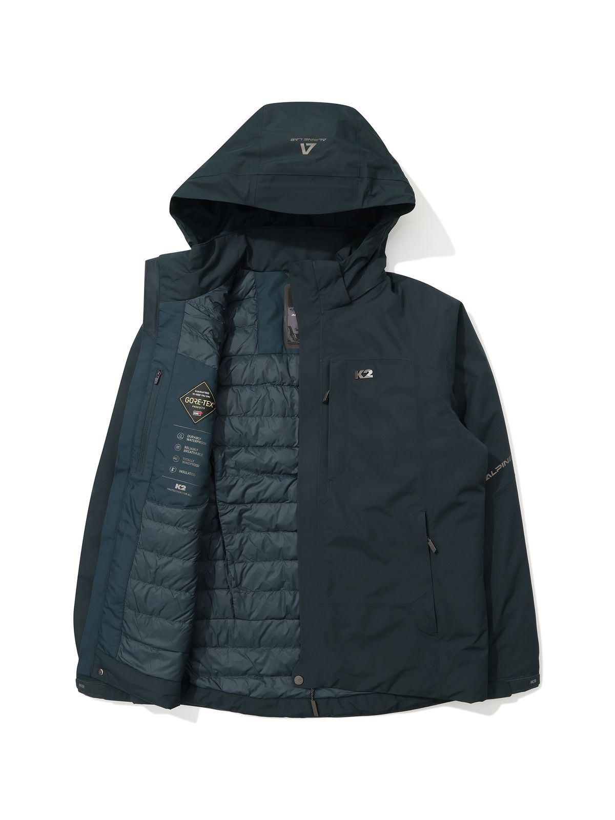 케이투(K2) ALP 고어텍스(GORETEX) 방수 다운 자켓_DEEP TEAL_KMU267014G