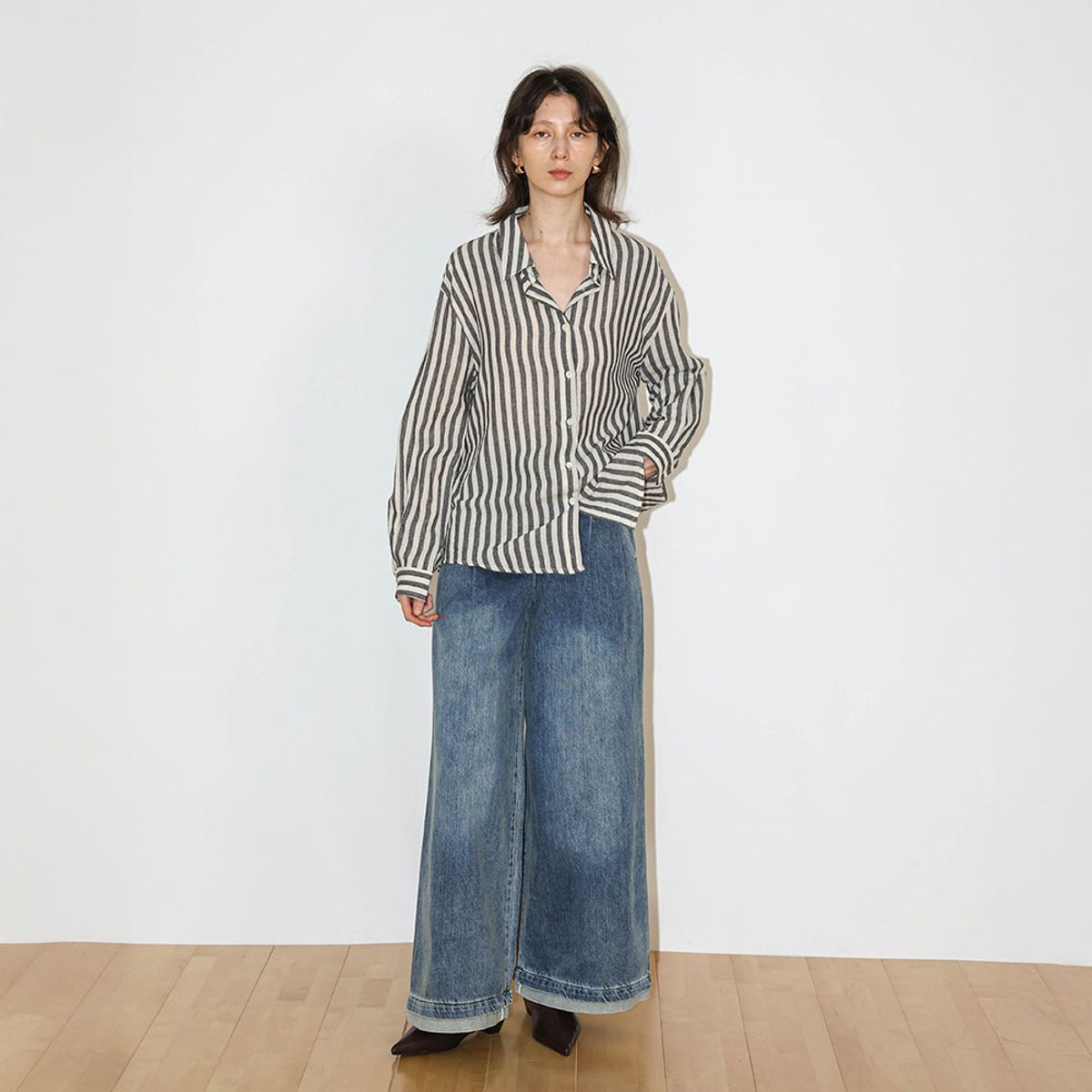 웬스데이딜라잇(WEDNESDAY DELIGHT) WD_Denim palazzo pants