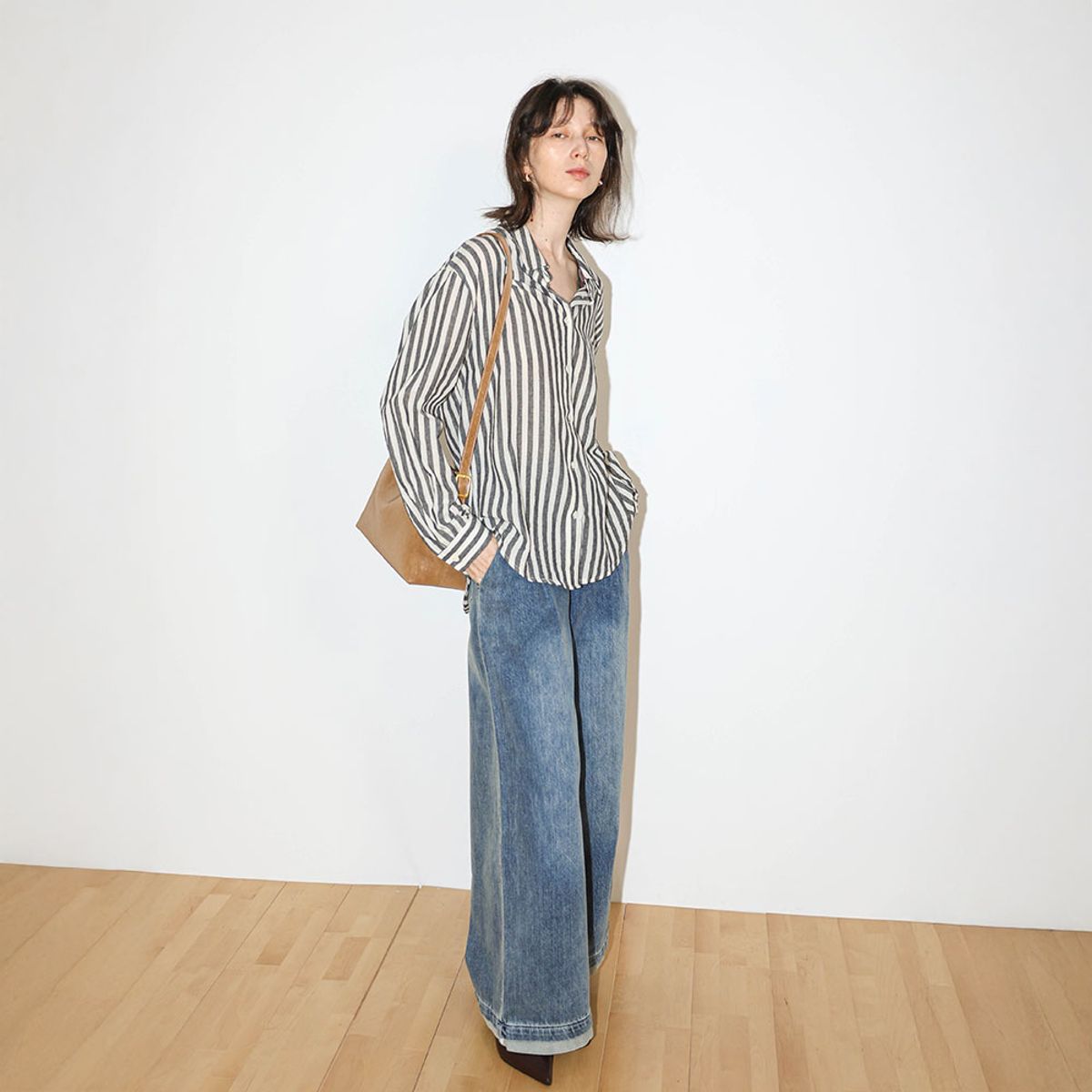 웬스데이딜라잇(WEDNESDAY DELIGHT) WD_Denim palazzo pants