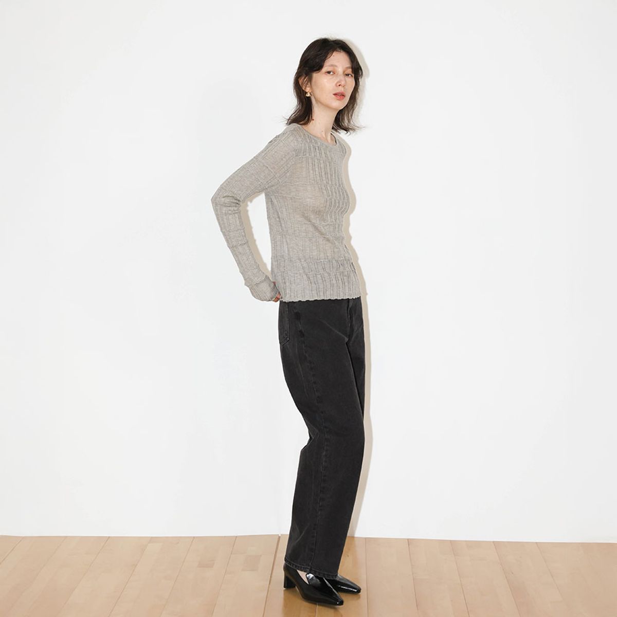 웬스데이딜라잇(WEDNESDAY DELIGHT) WD_Relaxed tapered denim