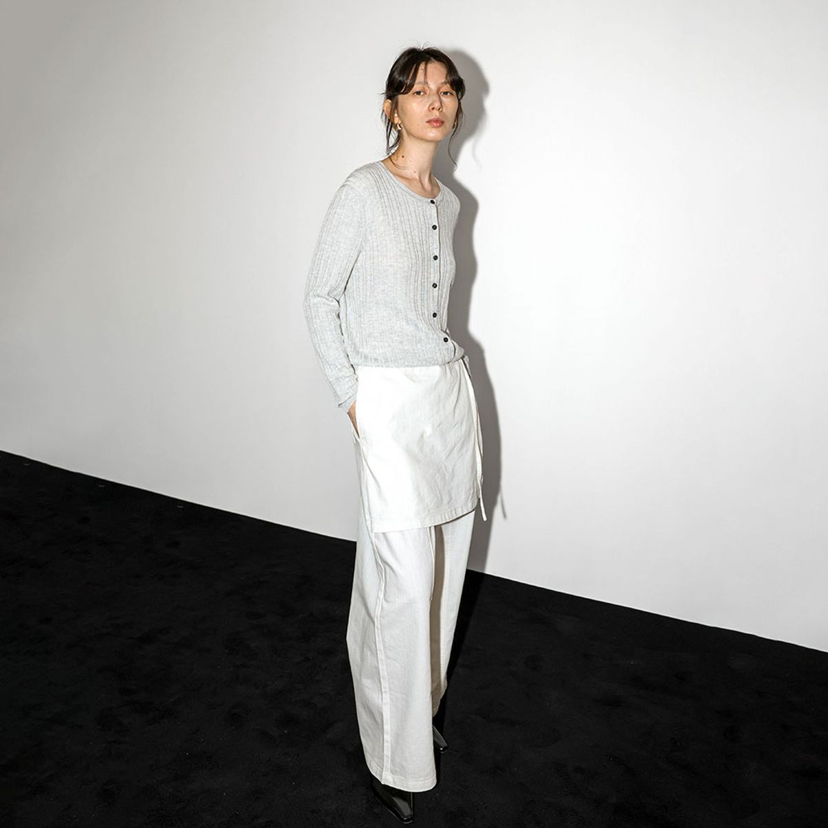 웬스데이딜라잇(WEDNESDAY DELIGHT) WD_Skirt layered wide pants_2color
