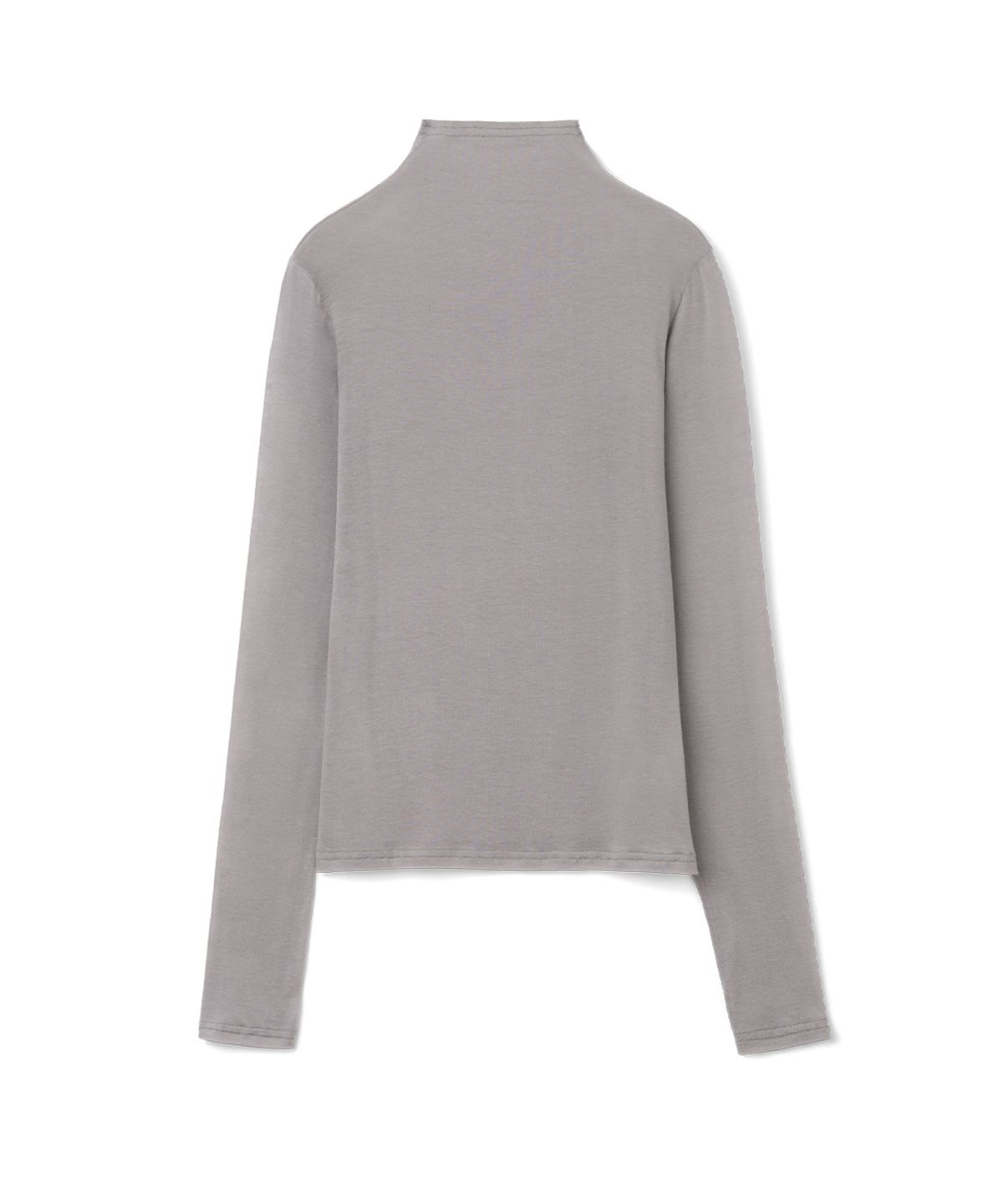 이요우아(IYOWUAH) Soft Half-Neck Long Sleeve, Grey