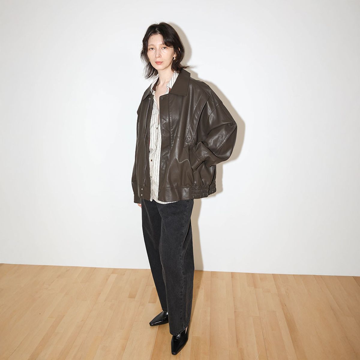 웬스데이딜라잇(WEDNESDAY DELIGHT) WD_Relaxed faux jacket