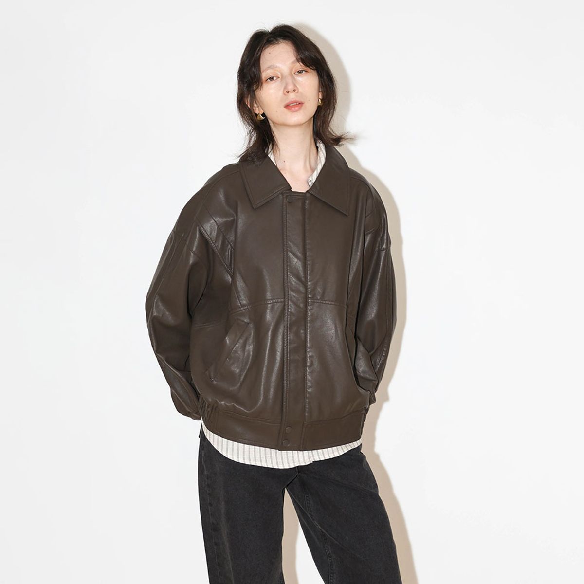 웬스데이딜라잇(WEDNESDAY DELIGHT) WD_Relaxed faux jacket