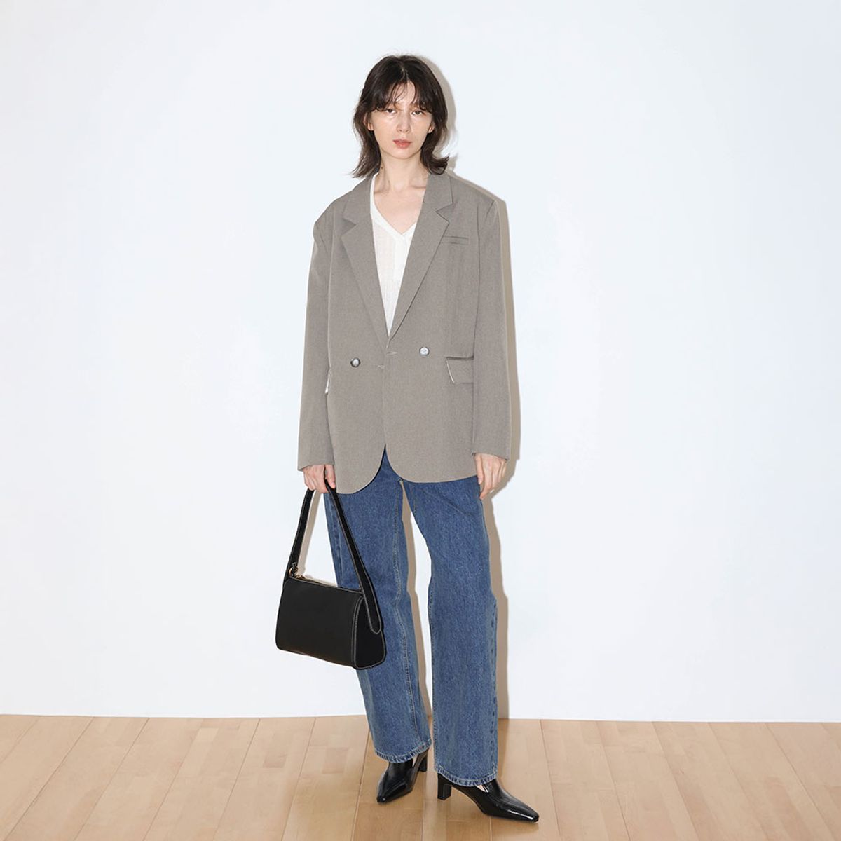 웬스데이딜라잇(WEDNESDAY DELIGHT) WD_Relaxed double button blazer