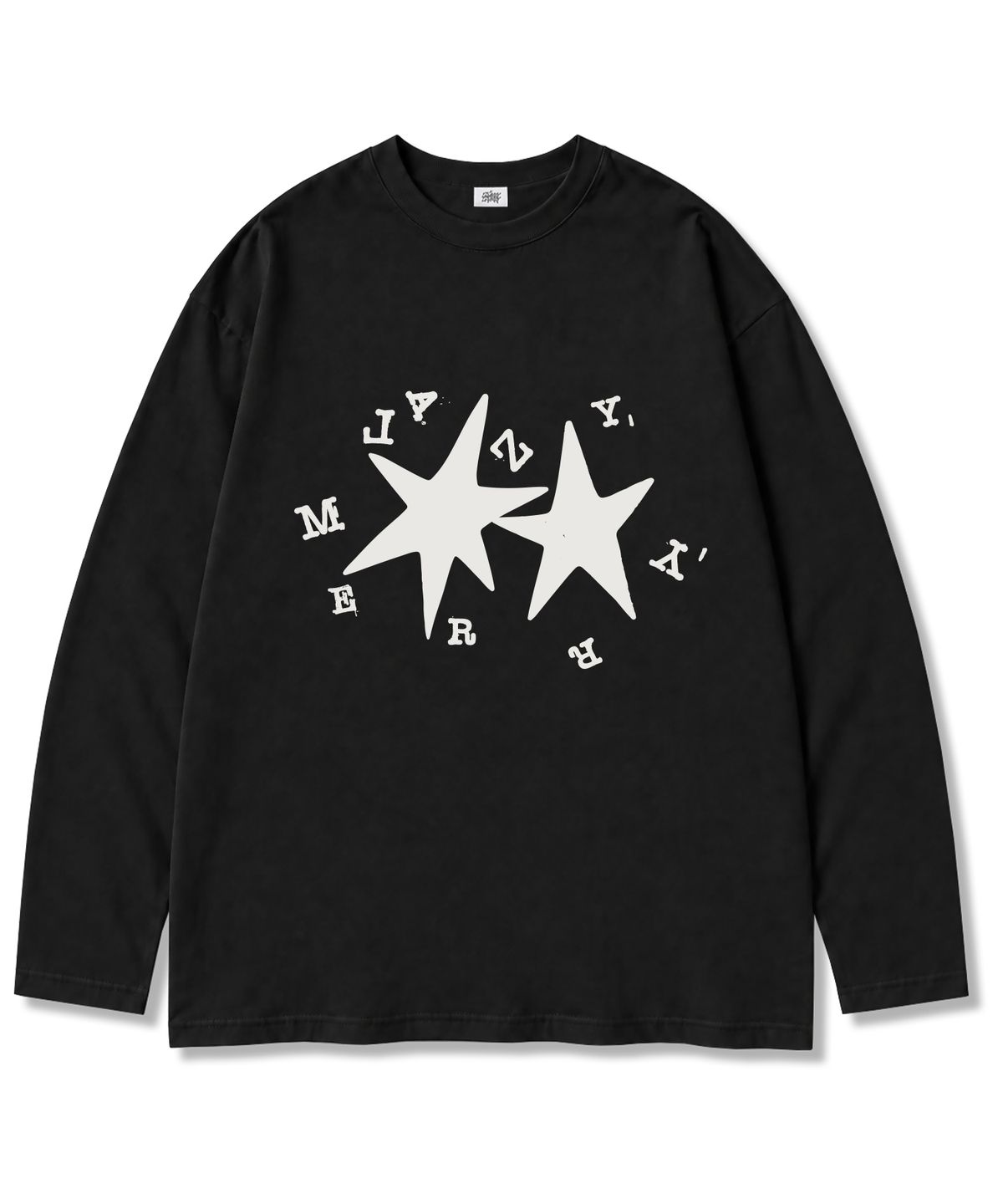 레이지메리(LAZYMERRY) 알파벳파이 16수 코튼 오버핏 긴팔 티셔츠 2컬러
