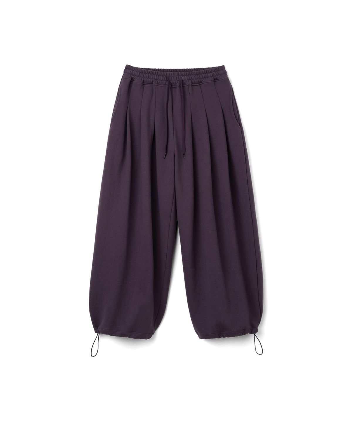 이요우아(IYOWUAH) Triple Tuck Sweat Pants, Purple