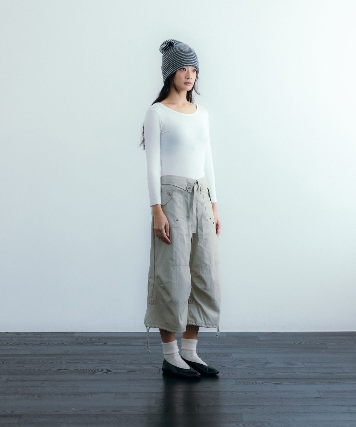 이요우아(IYOWUAH) Two-Way  Long Sleeve, White