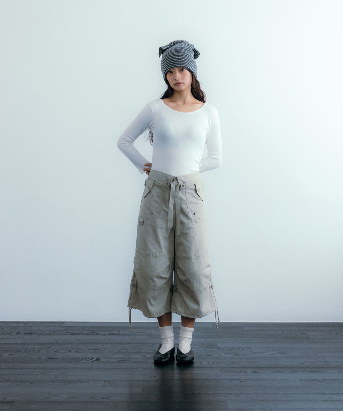 이요우아(IYOWUAH) Two-Way  Long Sleeve, White