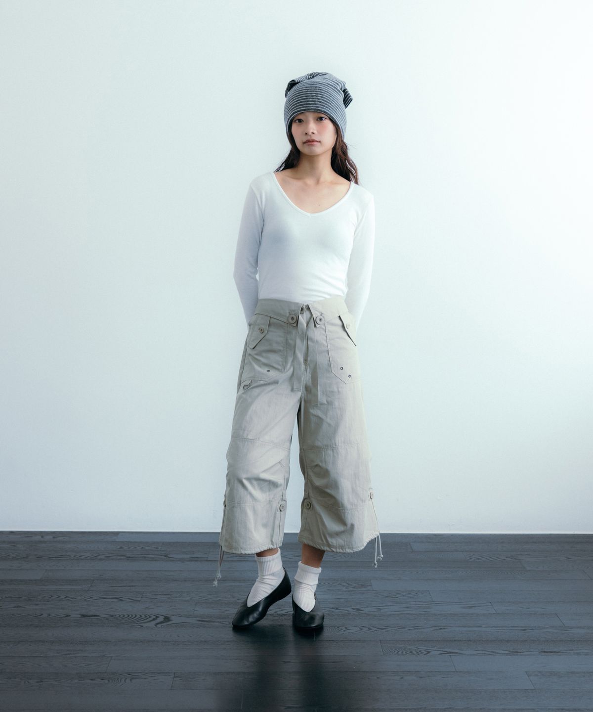 이요우아(IYOWUAH) Two-Way  Long Sleeve, White
