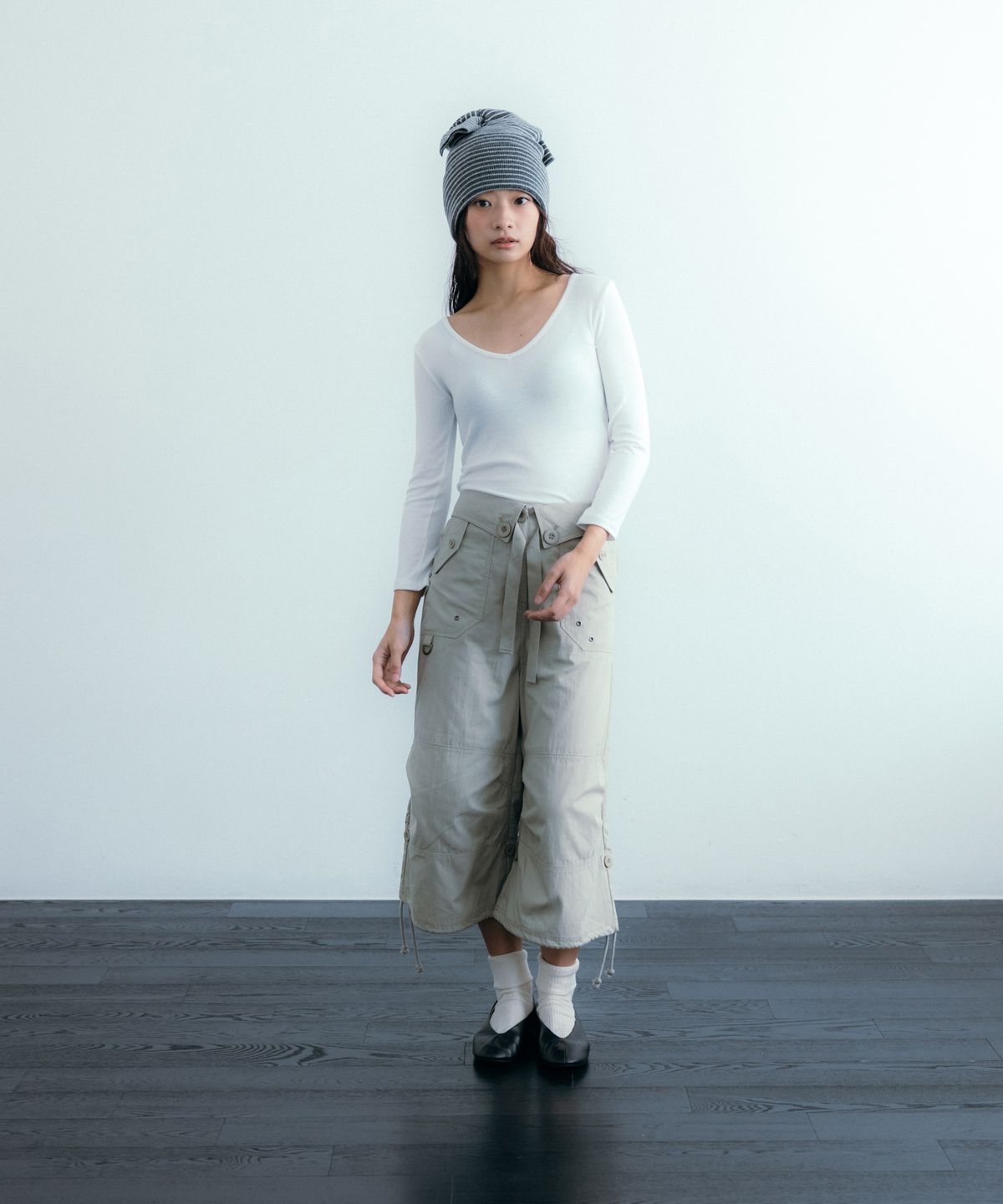 이요우아(IYOWUAH) Two-Way  Long Sleeve, White