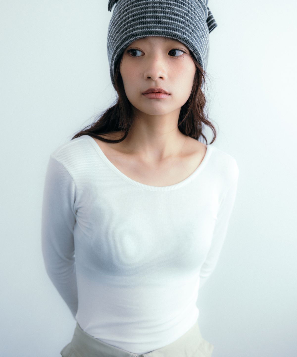 이요우아(IYOWUAH) Two-Way  Long Sleeve, White