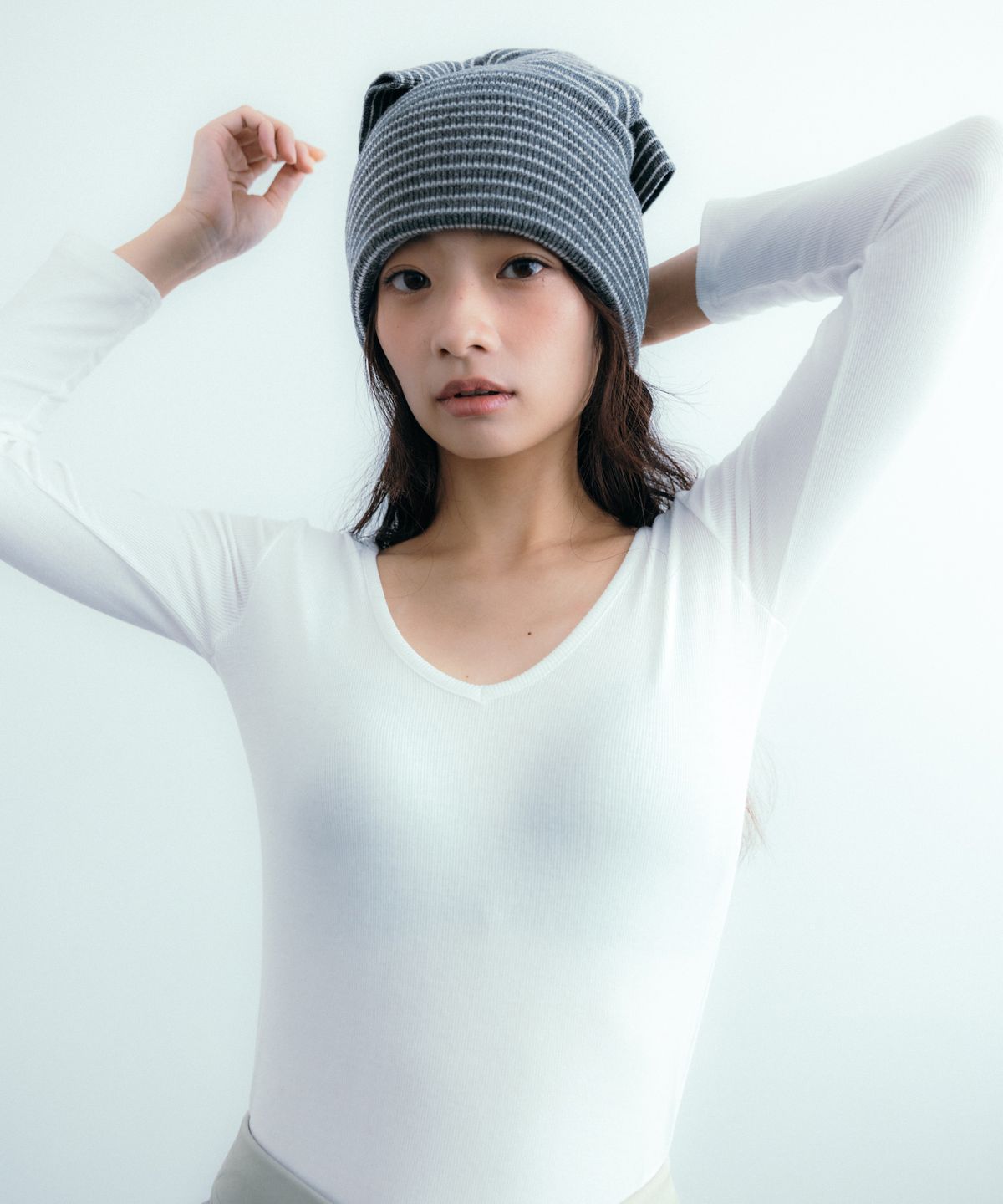 이요우아(IYOWUAH) Two-Way  Long Sleeve, White