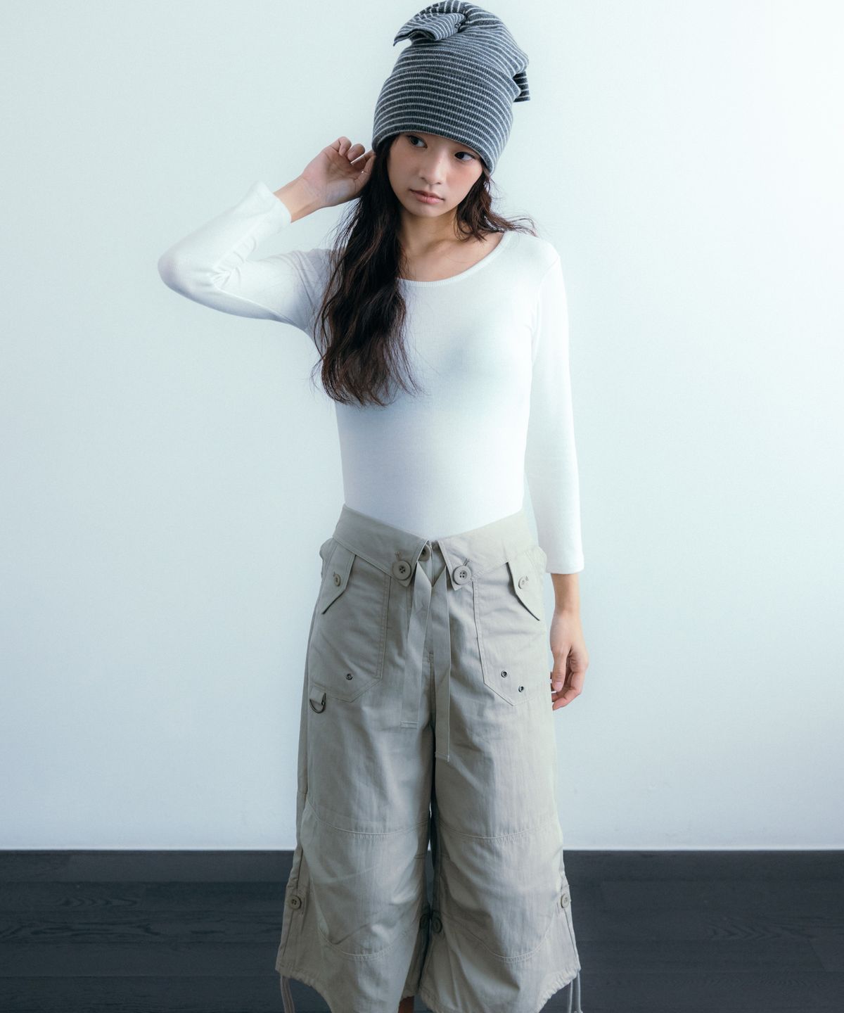 이요우아(IYOWUAH) Two-Way  Long Sleeve, White