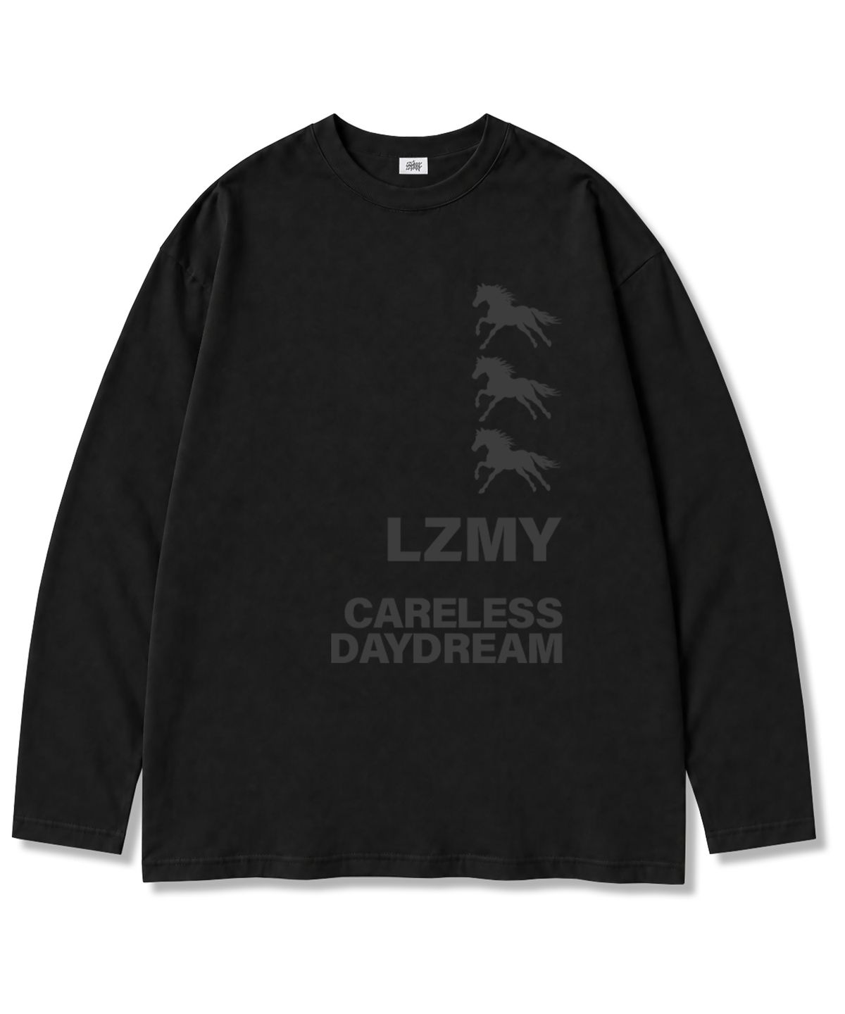 레이지메리(LAZYMERRY) 데이드림 16수 코튼 오버핏 긴팔 티셔츠 2컬러