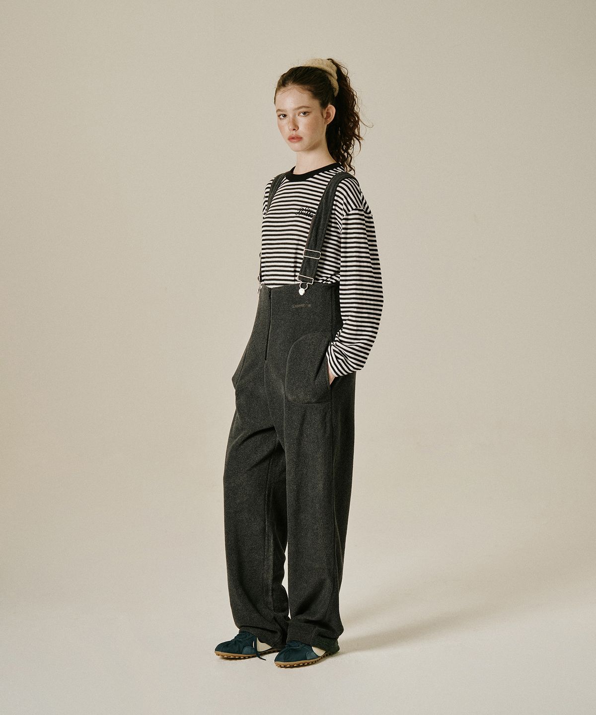 그린버터(GREENBUTTER) Mellow Stripe Tee (Black/Ivory)