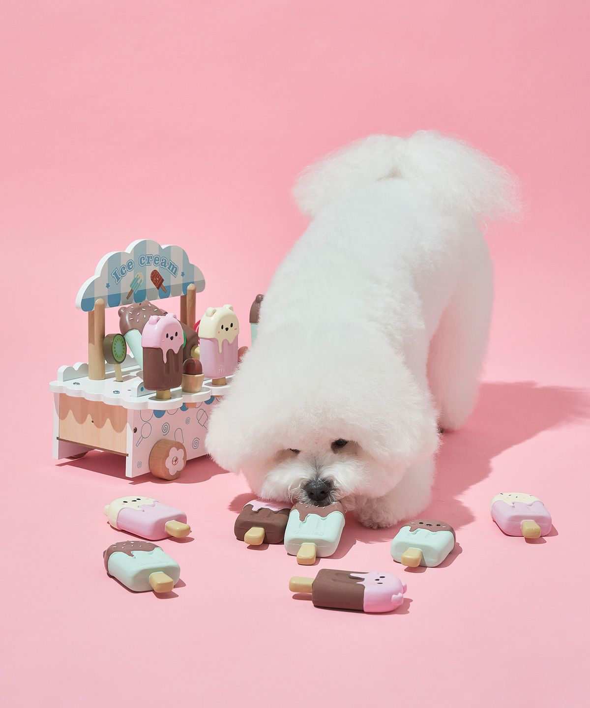 베일리(BAILEY) 강아지 삑삑이 이갈이 라텍스 장난감 아이스팝