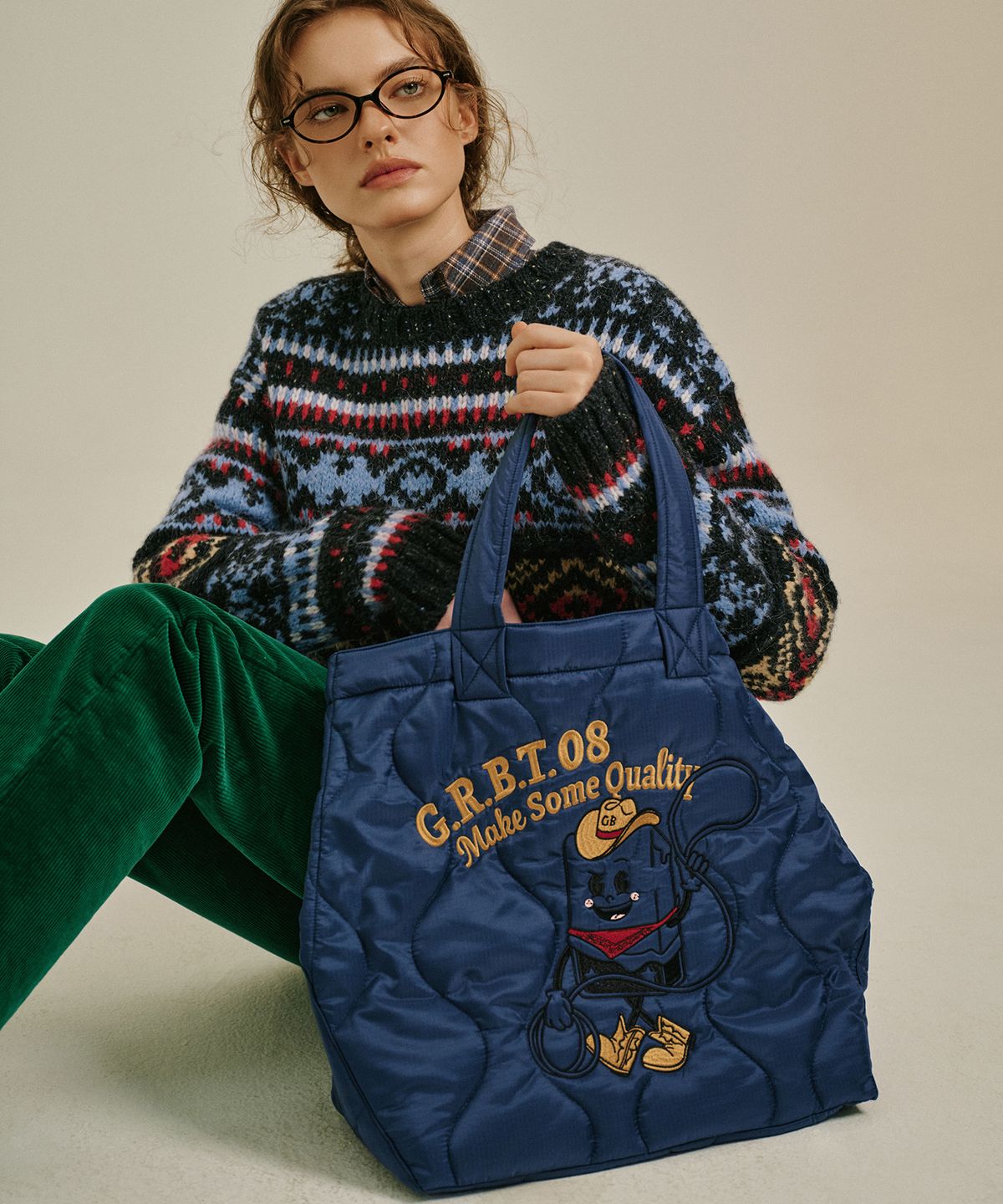 그린버터(GREENBUTTER) Butter Boy Bag (Navy)