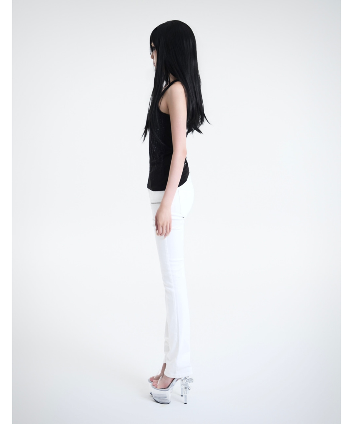 쿄이(KYOIII) SEQUIN FACE SLEEVELESS(BLACK)